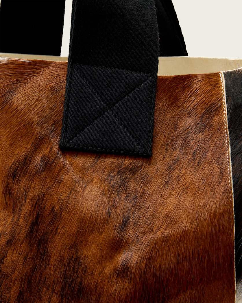 AllSaints Izzy Cow Leather Tote Bag Women's Cow Print Women's