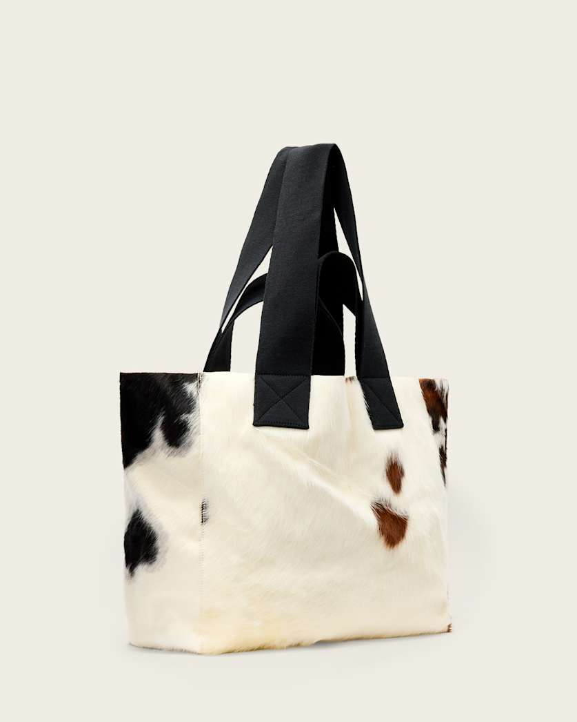 AllSaints Izzy Cow Leather Tote Bag Women's Cow Print Women's