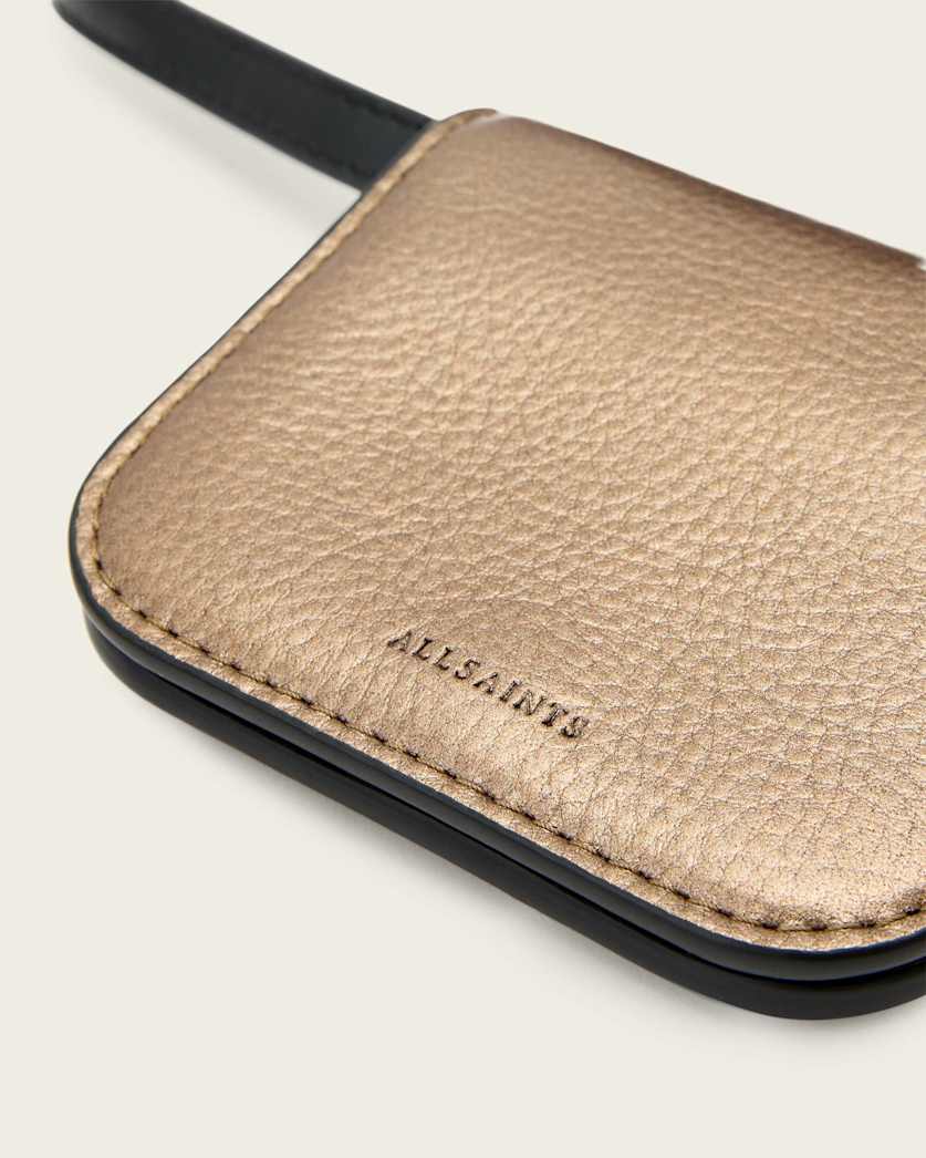 AllSaints Maeve Leather Cardholder Crossbody Women's Warm Brass Women's