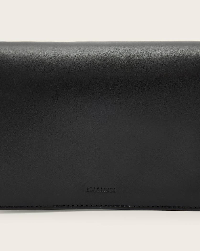 AllSaints Maeve Leather Cardholder Crossbody Women's Black Women's