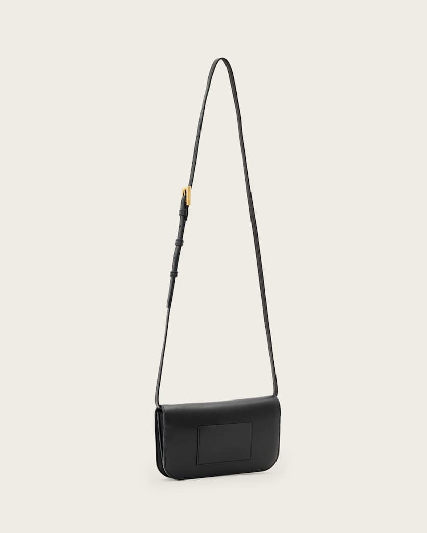 AllSaints Maeve Leather Cardholder Crossbody Women's Black Women's