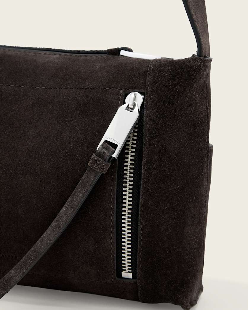 AllSaints Alba Suede Crossbody Bag Women's Bitter Brown Women's