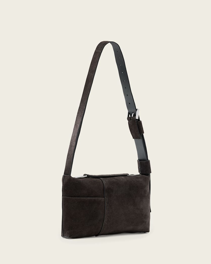 AllSaints Alba Suede Crossbody Bag Women's Bitter Brown Women's