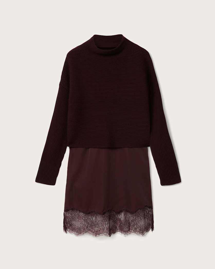 AllSaints Eloise 2 In 1 Sweater Dress Women's Black Women's