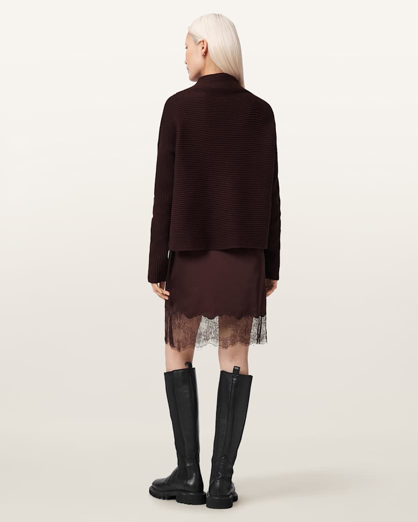 AllSaints Eloise 2 In 1 Sweater Dress Women's Black Women's