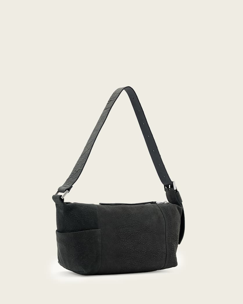AllSaints Vega Leather Shoulder Bag Women's Meteorite Grey Women's