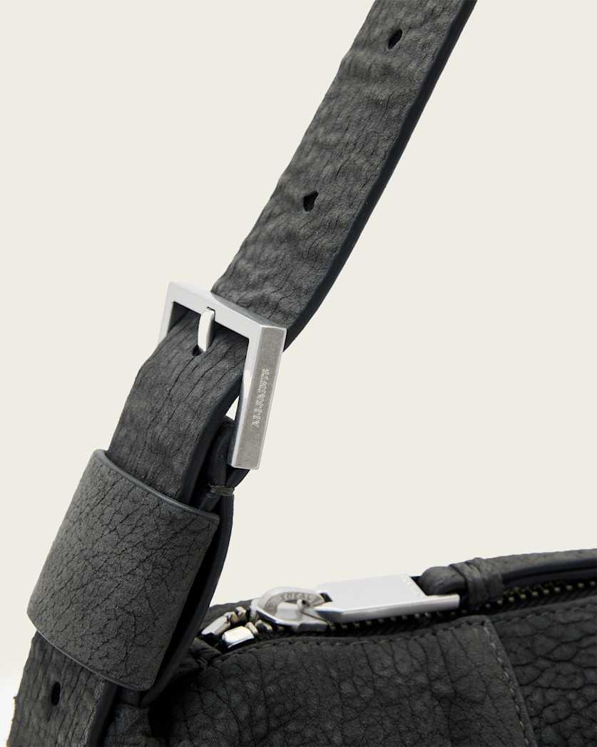 AllSaints Vega Leather Shoulder Bag Women's Meteorite Grey Women's