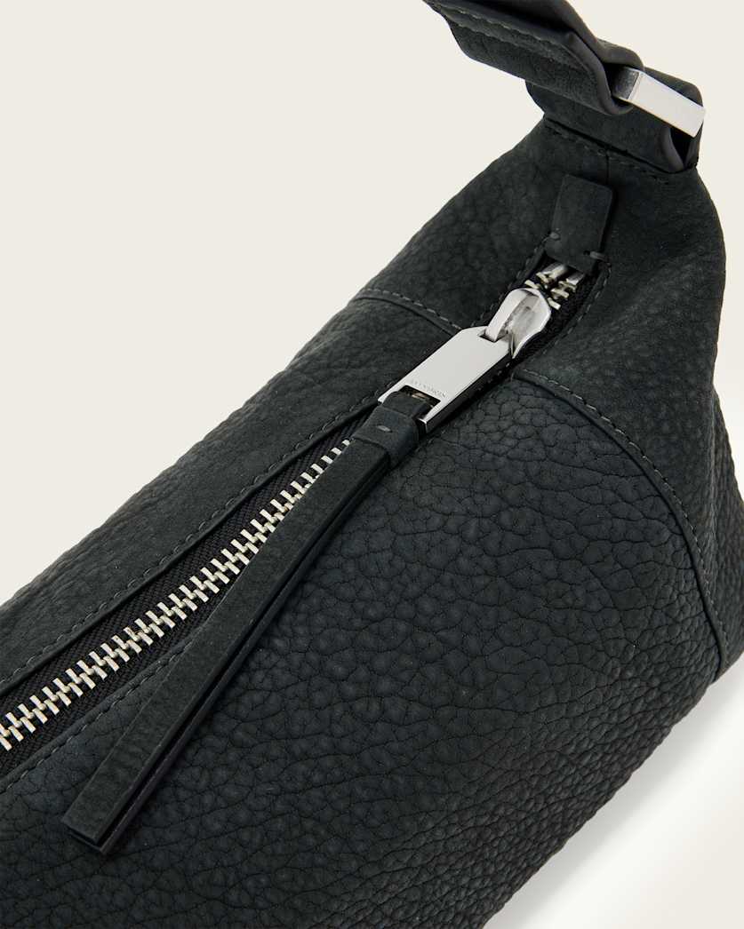 AllSaints Vega Leather Mini Shoulder Bag Women's Meteorite Grey Women's