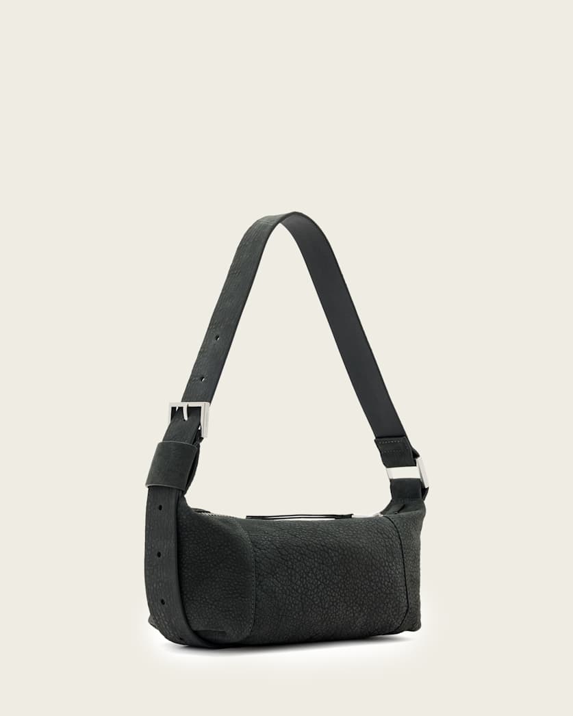 AllSaints Vega Leather Mini Shoulder Bag Women's Meteorite Grey Women's