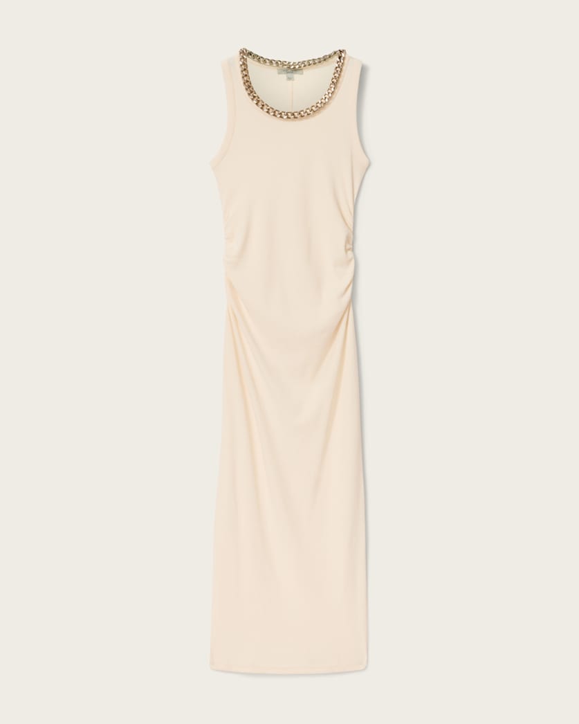 AllSaints Lucy Sleeveless Bodycon Maxi Dress Women's Mallow White Women's
