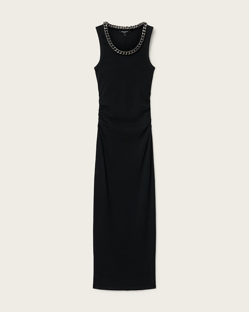 AllSaints Lucy Sleeveless Bodycon Maxi Dress Women's Mallow White Women's