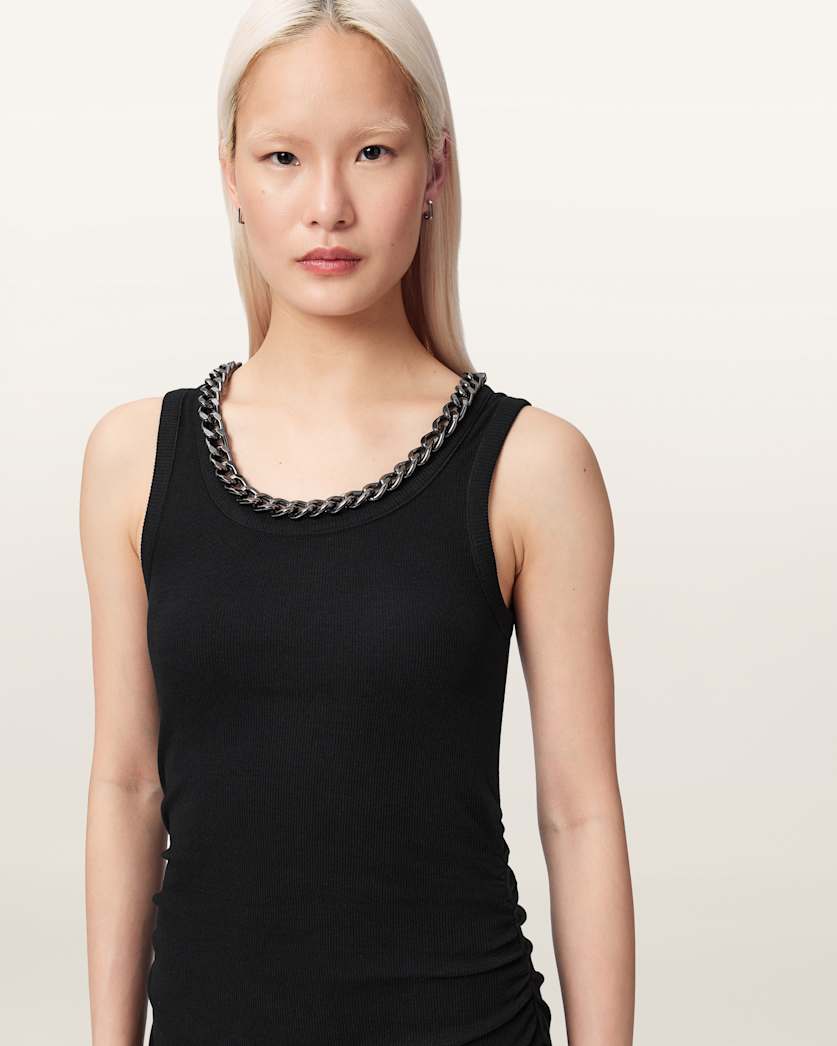 AllSaints Lucy Sleeveless Bodycon Maxi Dress Women's Mallow White Women's