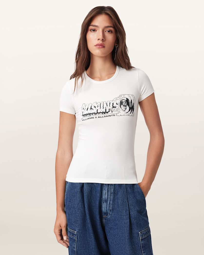 AllSaints Williams X Allsaints Burnout Stevie T Shirt Women's Williams Blue Women's