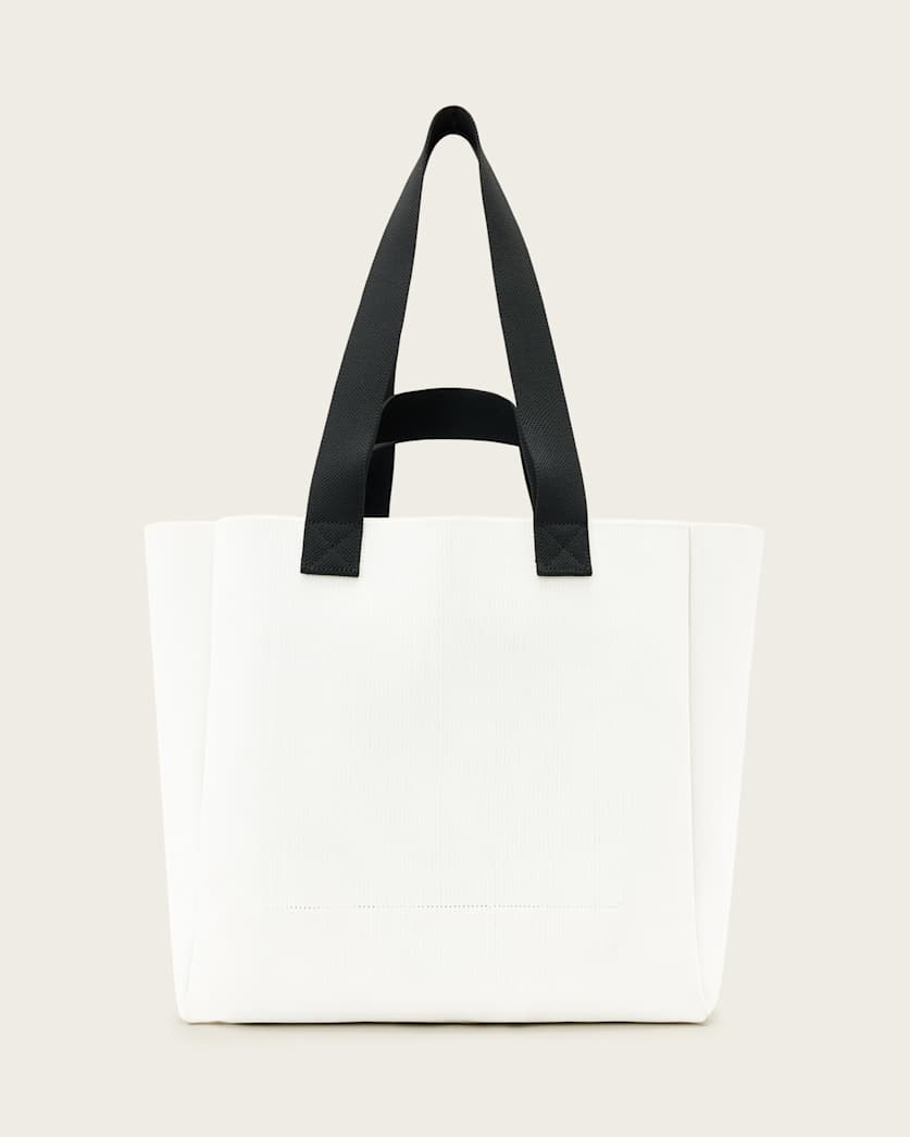 AllSaints Izzy Heart Large Knitted Tote Bag Women's White Women's