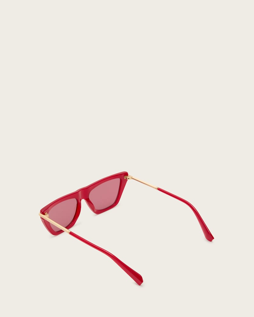 AllSaints Minka Flat Top Cat Eye Sunglasses Women's Lipstick Red Women's