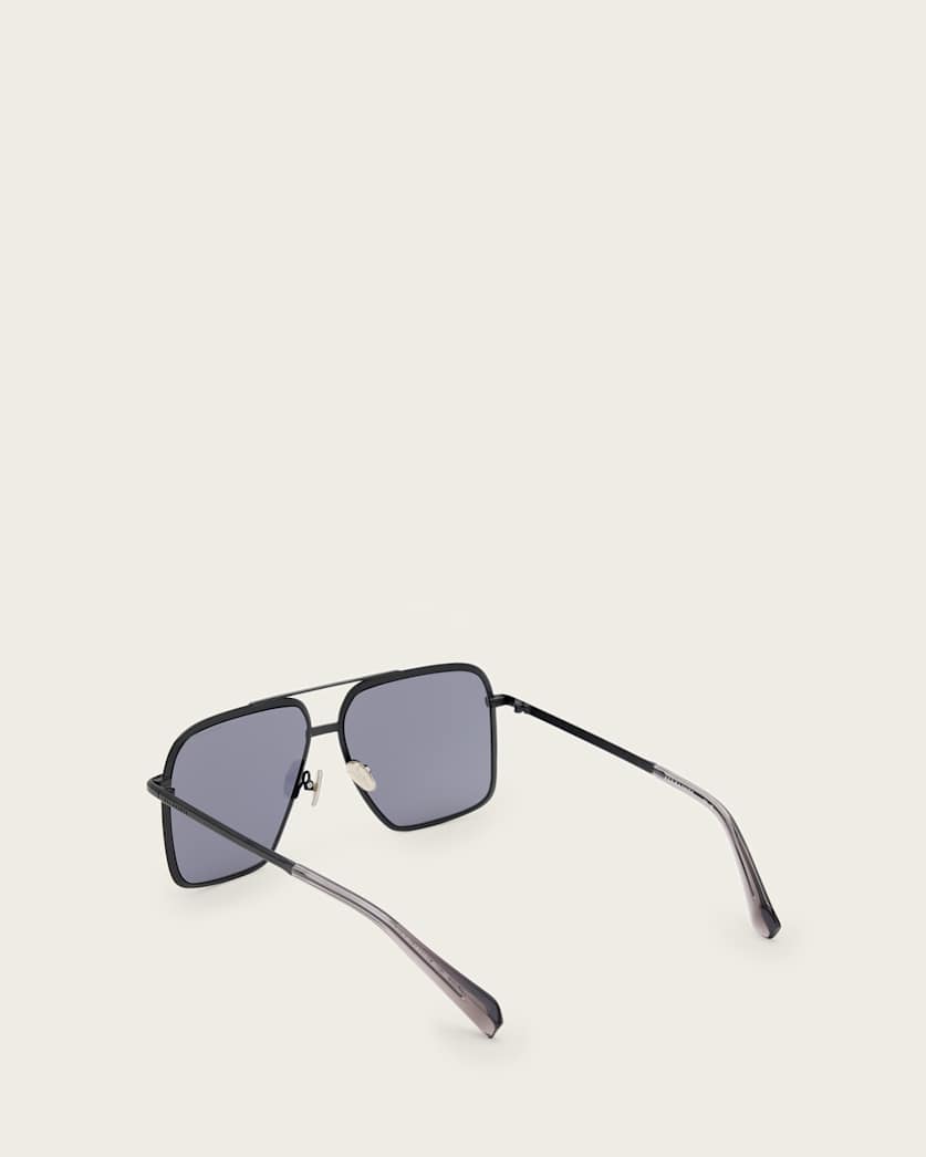 AllSaints Orien Square Aviator Sunglasses Women's Matte Black/Grey Women's
