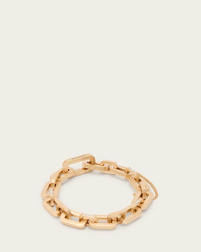 AllSaints Kaia Hex Bracelet Women's Warm Brass Women's