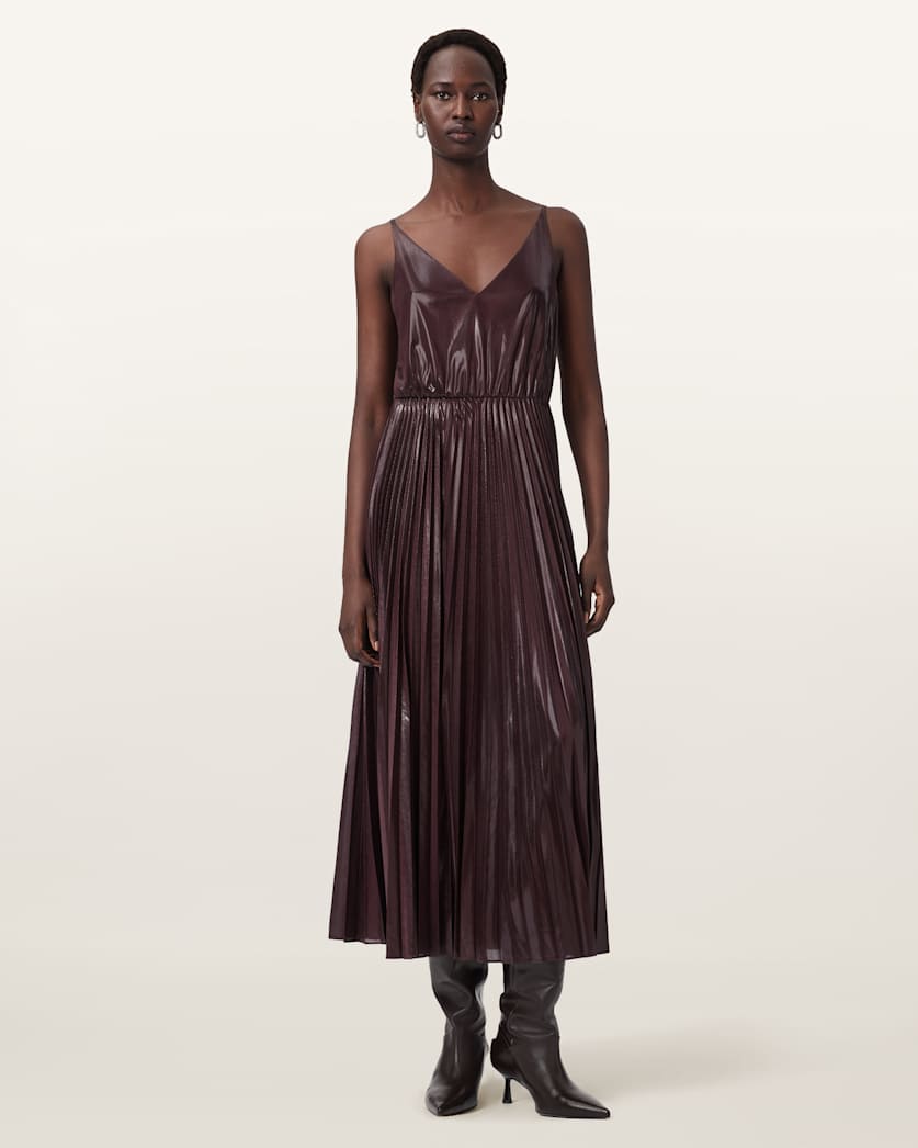 AllSaints Spark 2 In 1 Dress Women's Oxblood Red Women's