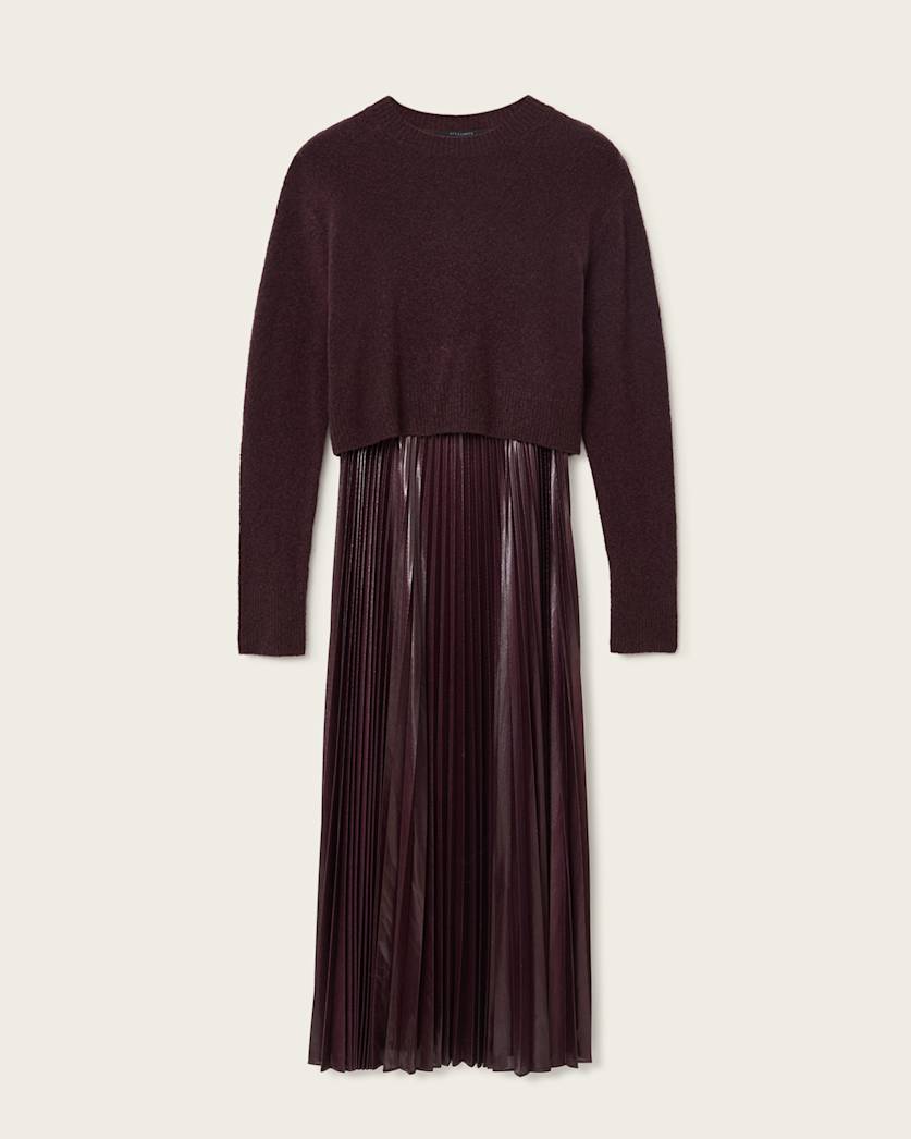 AllSaints Spark 2 In 1 Dress Women's Oxblood Red Women's