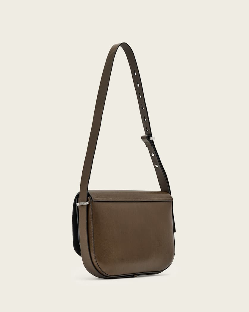 AllSaints Etta Leather Satchel Bag Women's Fango Brown Women's