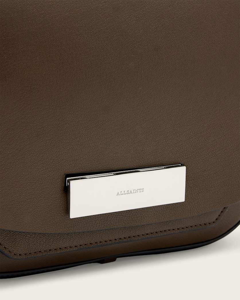 AllSaints Etta Leather Satchel Bag Women's Fango Brown Women's
