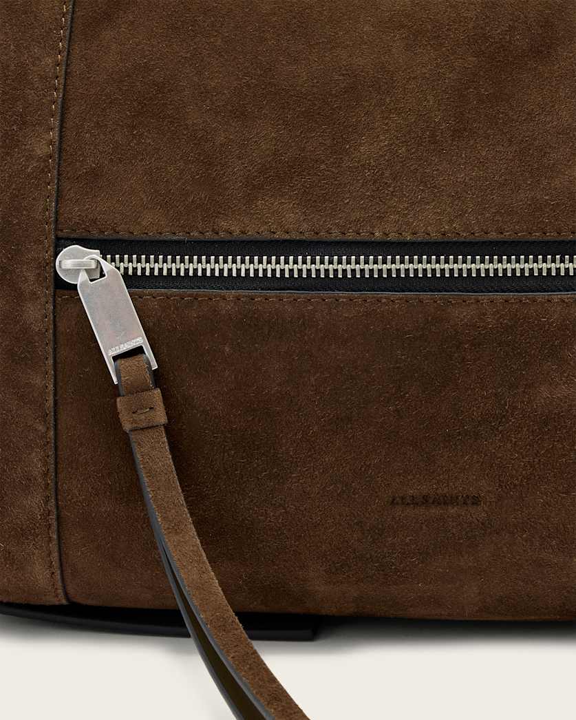 AllSaints Vega Suede Shoulder Bag Women's Fango Brown Women's