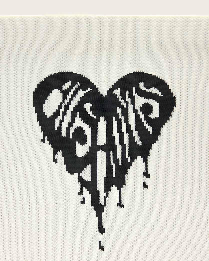 AllSaints Izzy Heart Clutch Women's White Women's