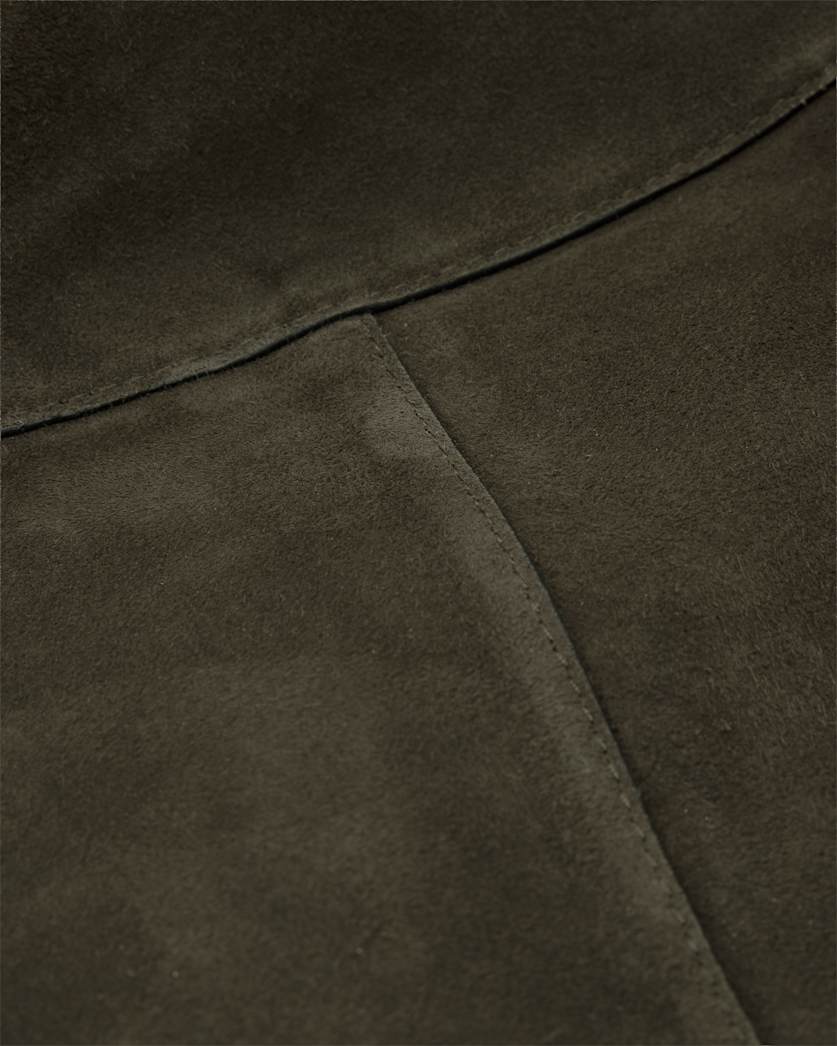 AllSaints Luna Slouchy Suede Shoulder Bag Women's Olive Green Women's
