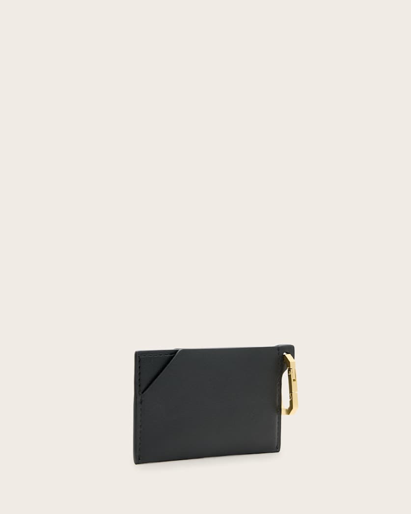 AllSaints Hex Leather Cardholder Women's Black Women's