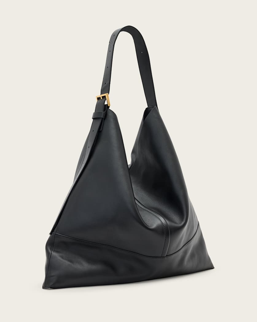 AllSaints Asha Leather Shoulder Bag Women's Black Women's