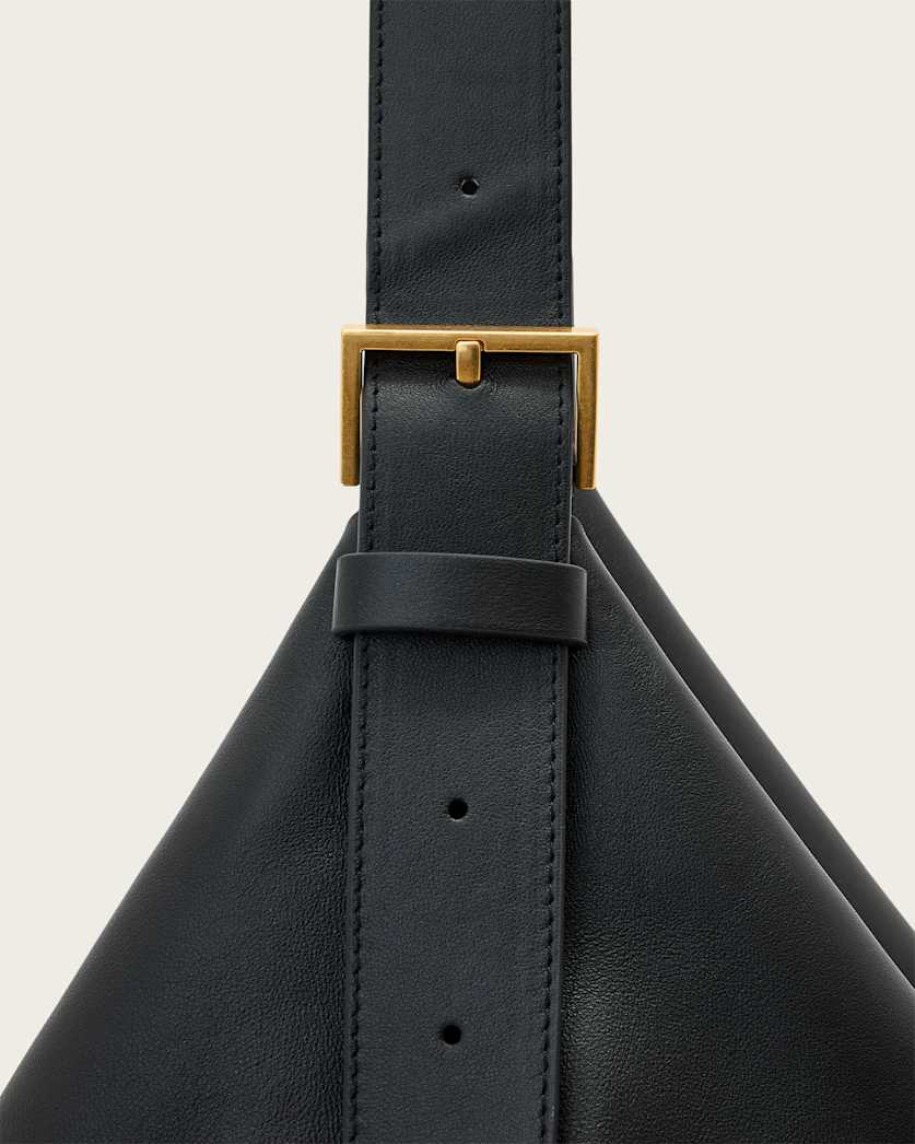 AllSaints Asha Leather Shoulder Bag Women's Black Women's