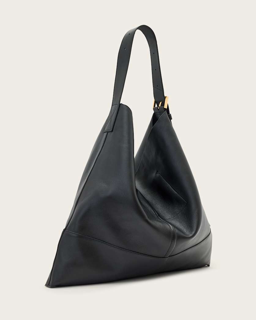 AllSaints Asha Leather Shoulder Bag Women's Black Women's