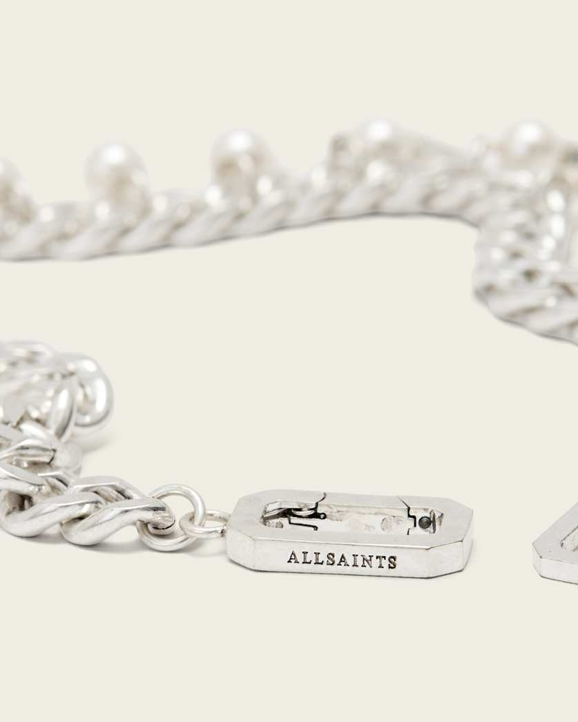AllSaints Rue Chain Necklace Women's Warm Silver Women's
