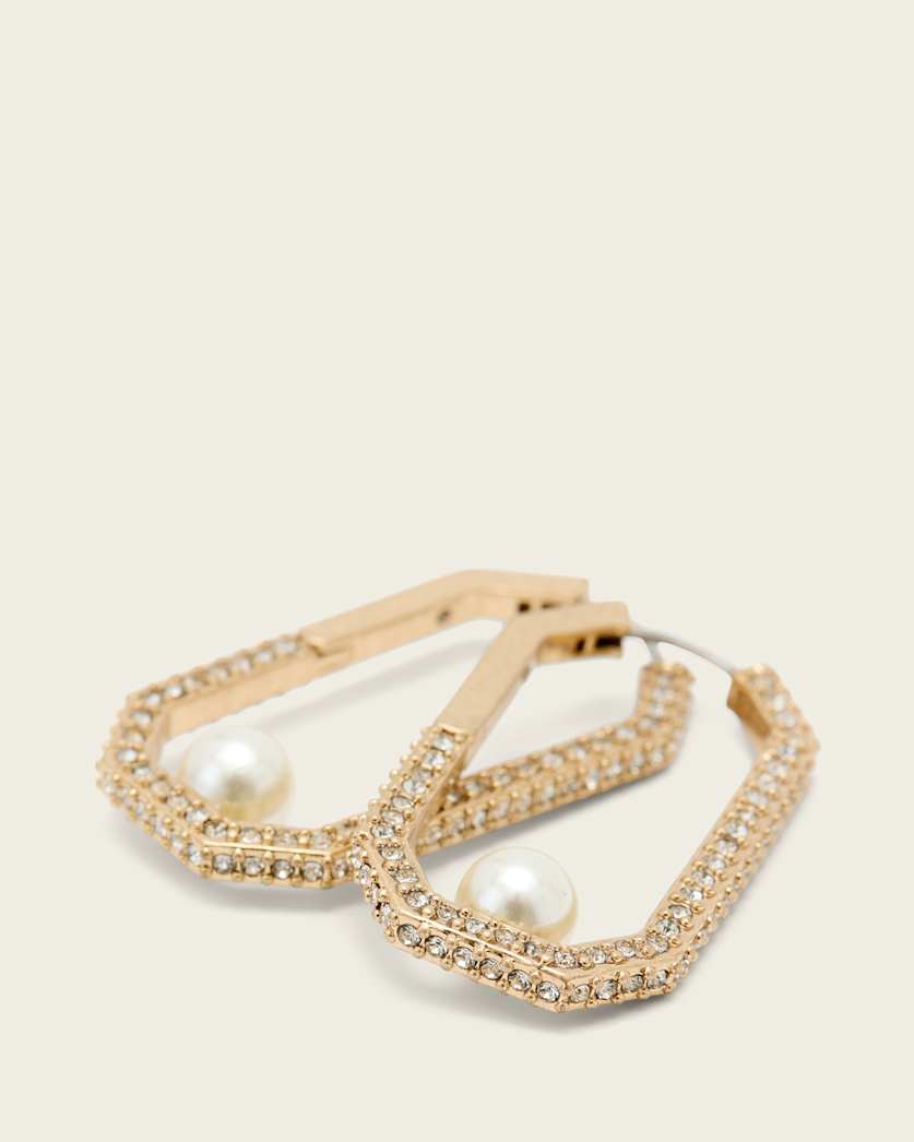 AllSaints Ellie Crystal Earrings Women's Warm Brass Women's