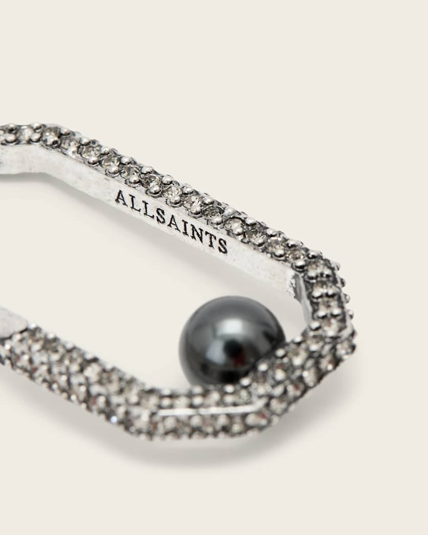 AllSaints Ellie Crystal Earrings Women's Warm Silver Women's