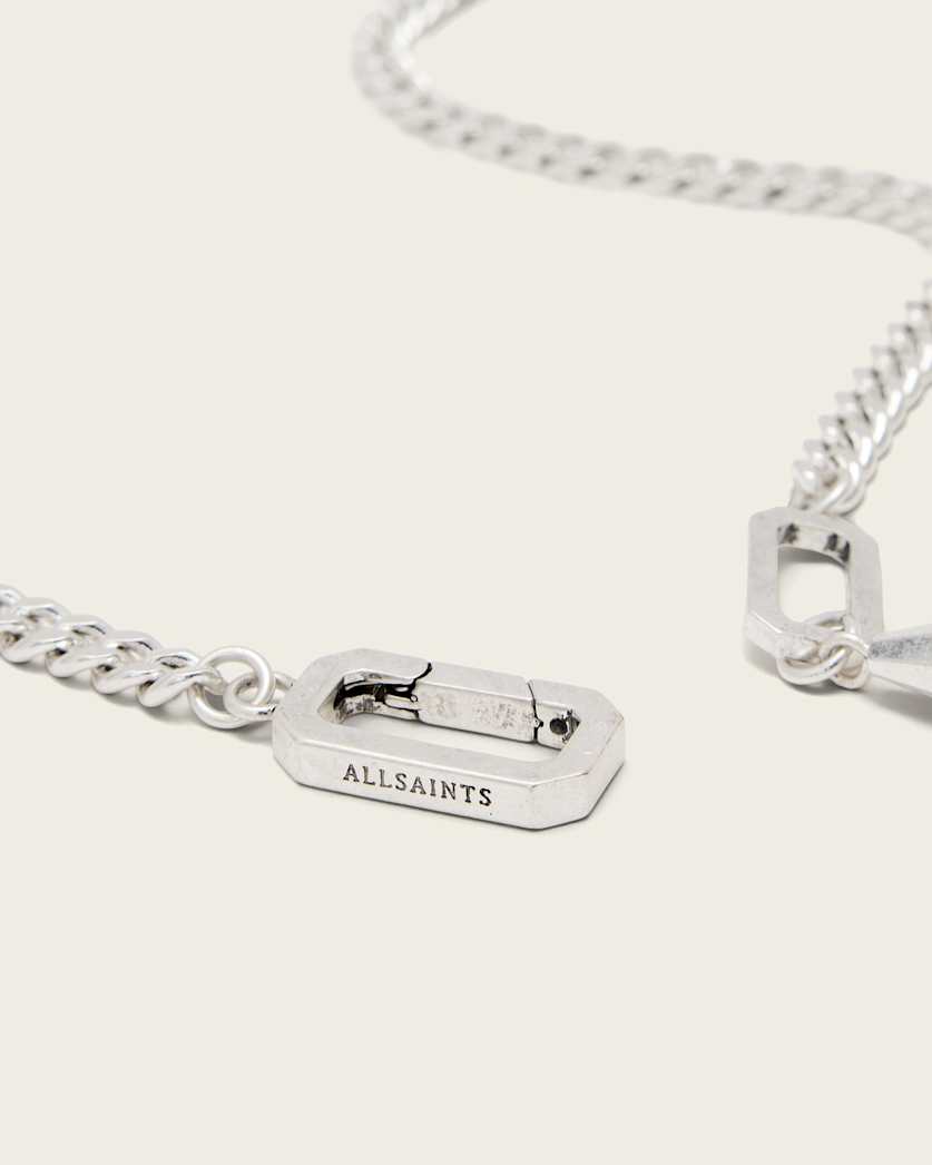 AllSaints Gina Chain Necklace Women's Warm Silver Women's