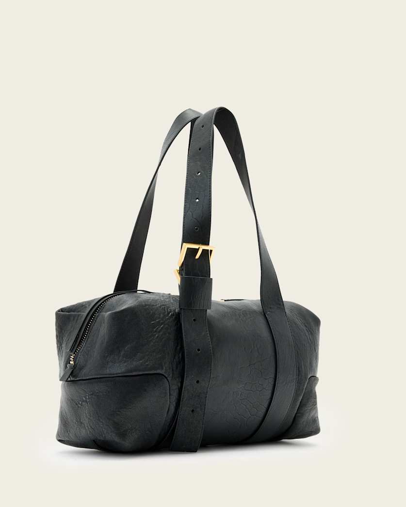 AllSaints Ares Grain Leather Shoulder Bag Women's Black Women's