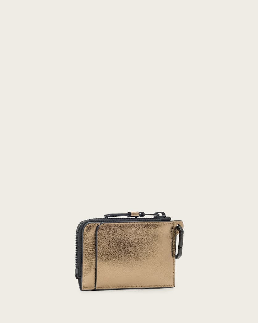 AllSaints Remy Leather Wallet Women's Warm Brass Women's