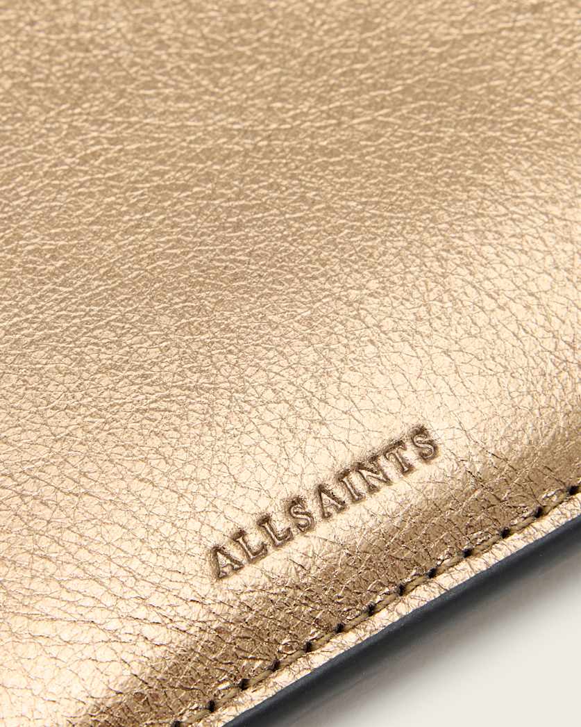 AllSaints Remy Leather Wallet Women's Warm Brass Women's