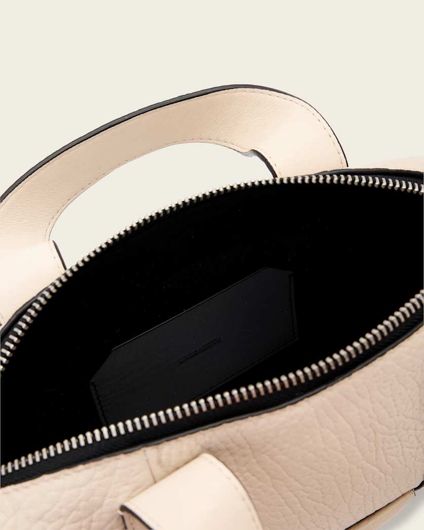 AllSaints Ares Compact Leather Crossbody Bag Women's Sahara White Women's