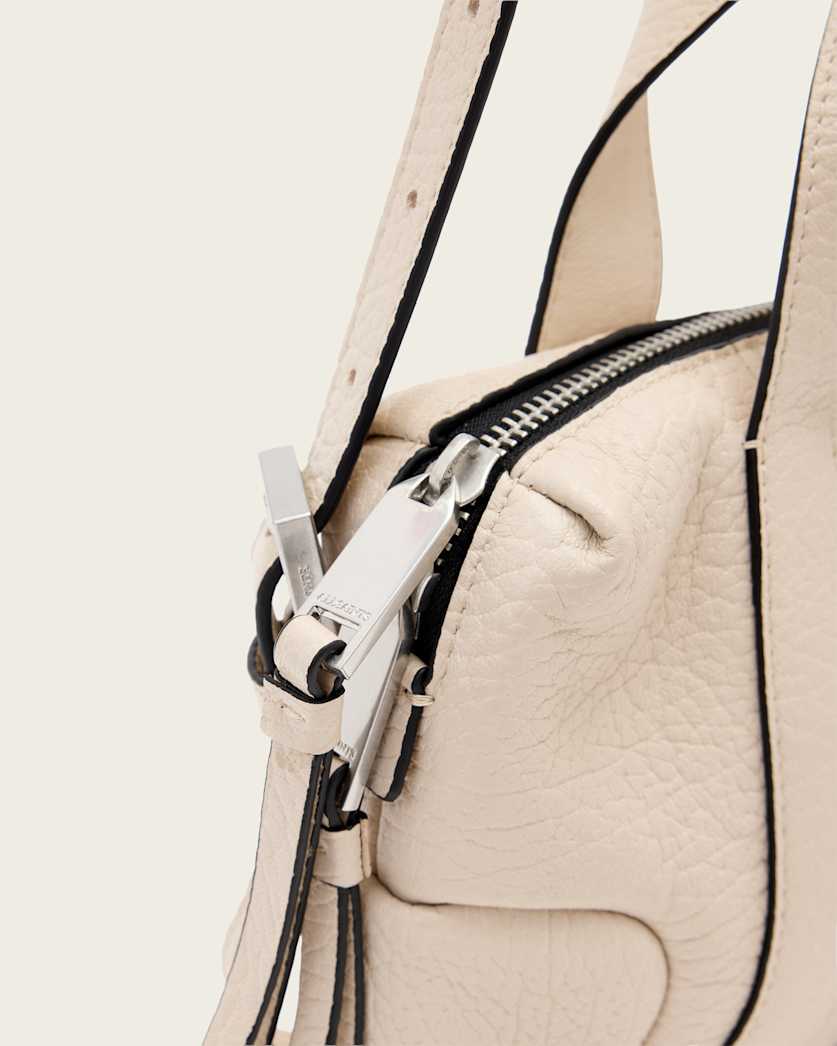 AllSaints Ares Compact Leather Crossbody Bag Women's Sahara White Women's