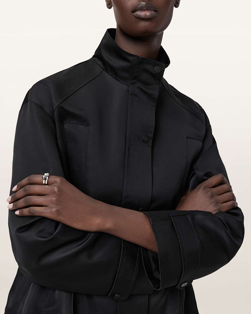 AllSaints Ellie Hex Ring Set Women's Warm Brass Women's