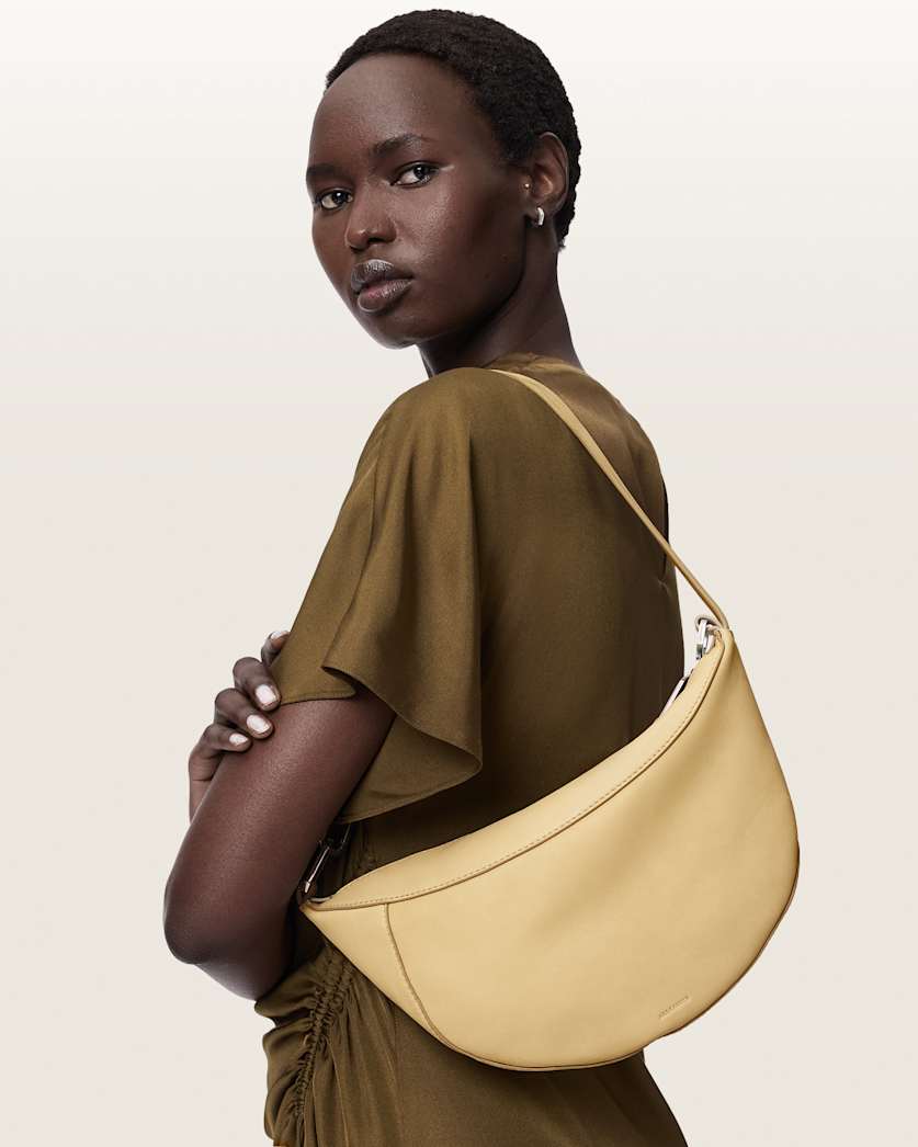 AllSaints Luna Micro Leather Bag Women's Mellow Yellow Women's