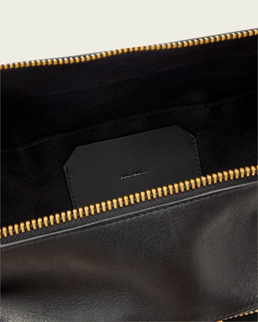 AllSaints Noemie Leather Shoulder Bag Women's Black Women's