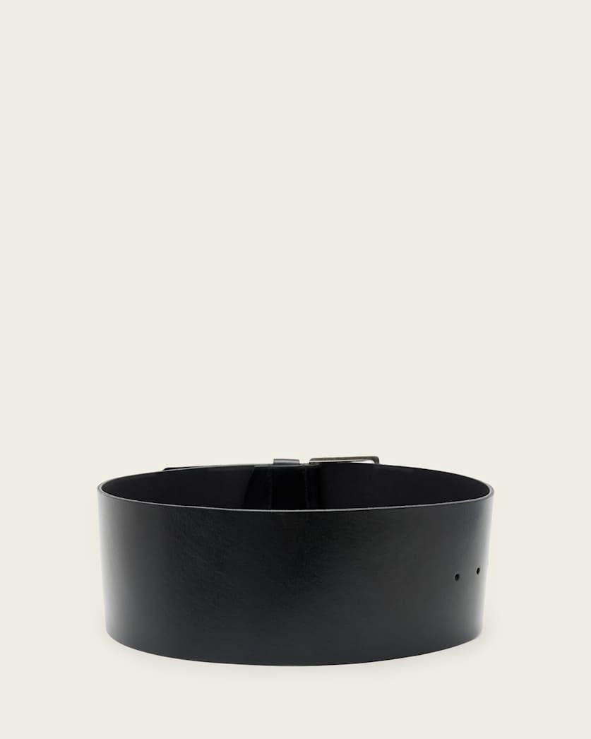 AllSaints Mim Leather Hip Belt Women's Black/Warm Silver Women's