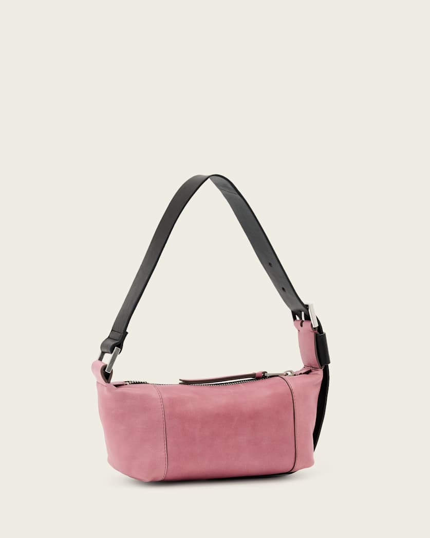 AllSaints Vega Mini Leather Shoulder Bag Women's Raspberry Pink Women's