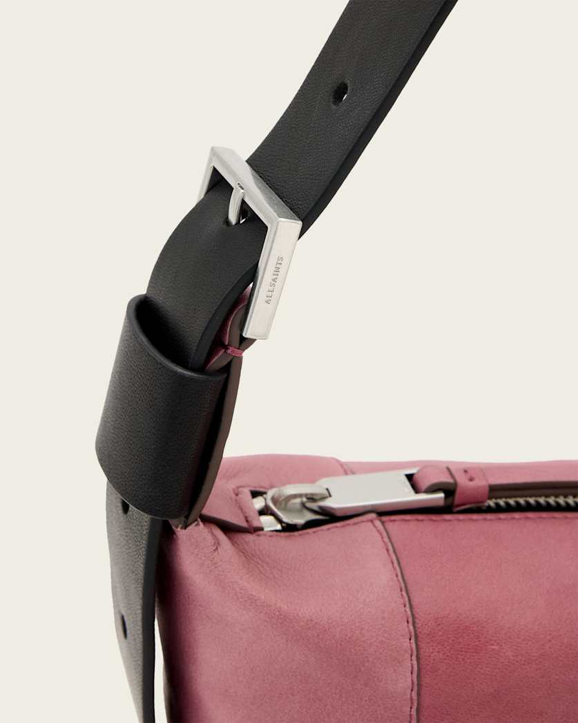 AllSaints Vega Mini Leather Shoulder Bag Women's Raspberry Pink Women's