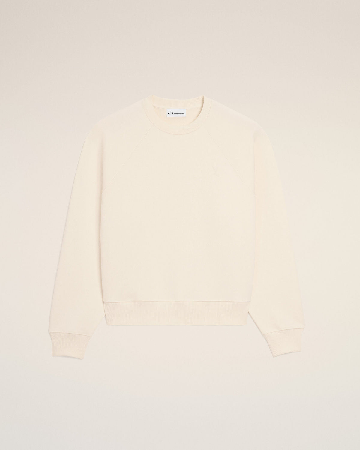 White Cotton Embossed Ami De Coeur Sweatshirt