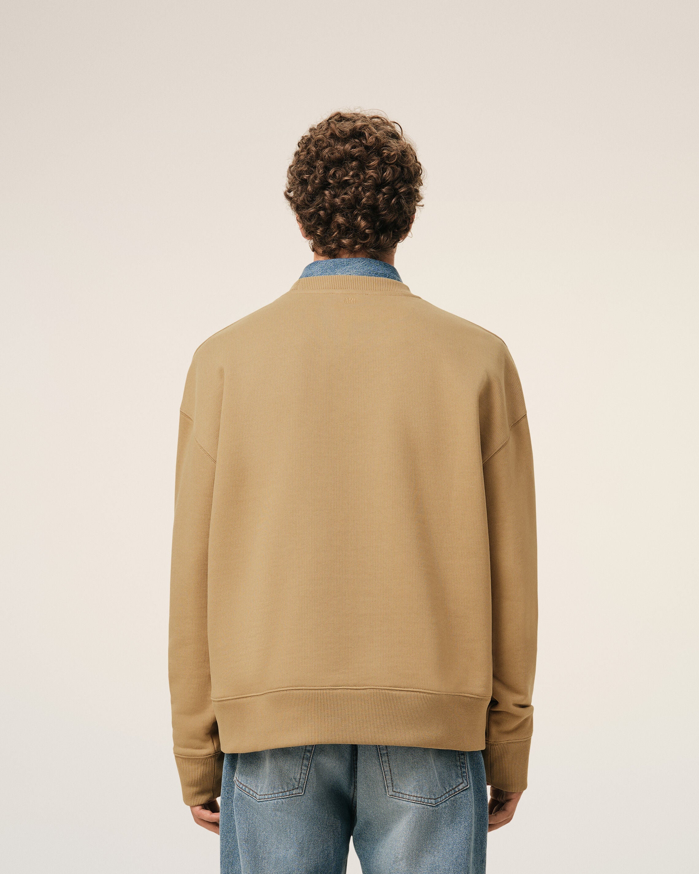 Beige Cotton Ami De Coeur Sweatshirt