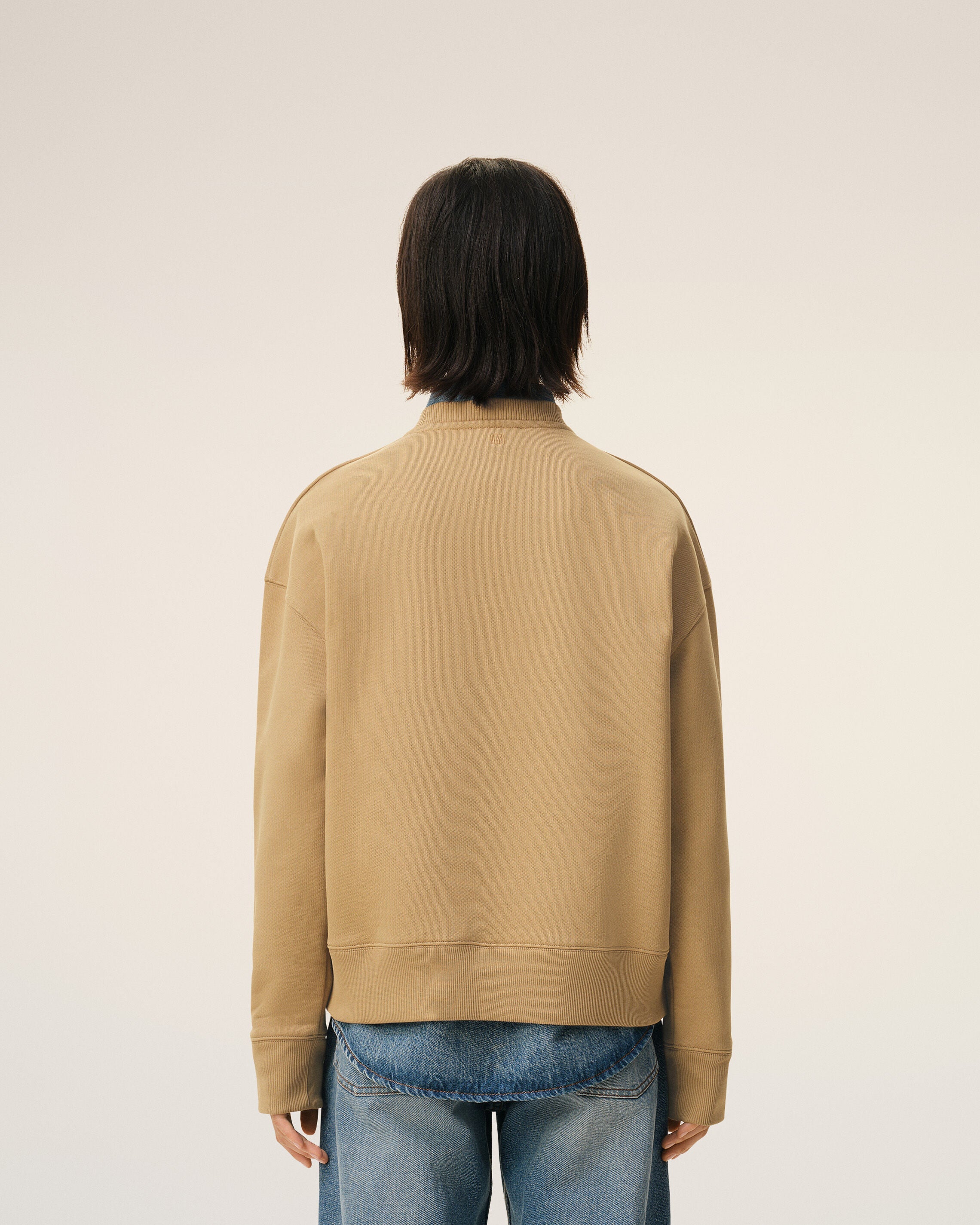 Beige Cotton Ami De Coeur Sweatshirt